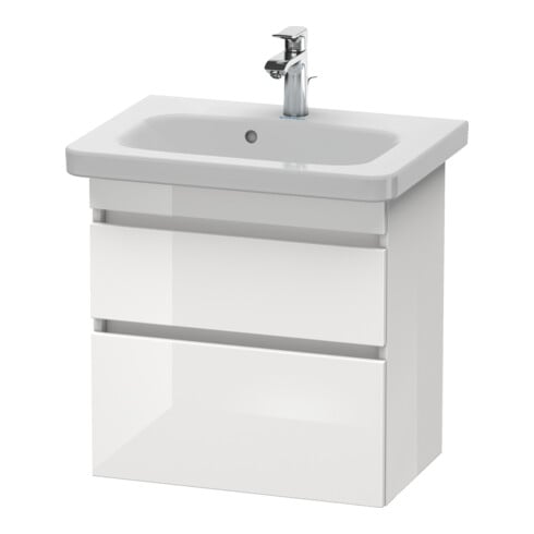 Duravit Meuble sous lavabo Com DuraStyle 58x36,8 cm, blanc mat, 2 tiroirs, suspendu