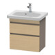 Duravit Meuble sous lavabo Com DuraStyle 58x36,8 cm, blanc œuf, 2 tiroirs, suspendu-1