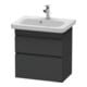 Duravit Meuble sous-lavabo Com DuraStyle 58x36,8 cm, gris graphite, 2 tiroirs, suspendu-1