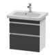 Duravit Meuble sous-lavabo Com DuraStyle 58x36,8 cm, gris m/blanc mat, 2 tiroirs, suspendu-1
