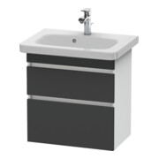 Duravit Meuble sous-lavabo Com DuraStyle 58x36,8 cm, gris m/blanc mat, 2 tiroirs, suspendu