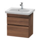 Duravit Meuble sous-lavabo Com DuraStyle 58x36,8 cm, Noyer Naturel, 2 tiroirs, suspendu-1