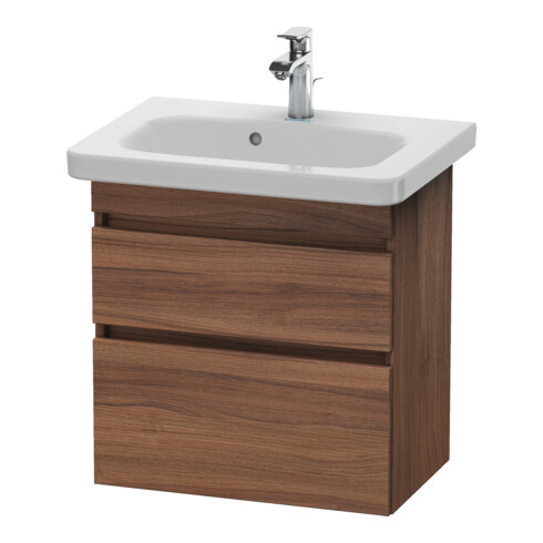Duravit Meuble sous-lavabo Com DuraStyle 58x36,8 cm, Noyer Naturel, 2 tiroirs, suspendu