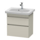 Duravit Meuble sous-lavabo Com DuraStyle 58x36,8 cm, Taupe, 2 tiroirs, suspendu-1