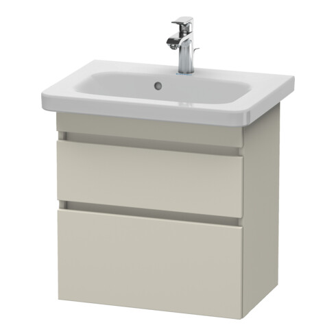 Duravit Meuble sous-lavabo Com DuraStyle 58x36,8 cm, Taupe, 2 tiroirs, suspendu