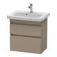 Duravit Meuble sous lavabo Com DuraStyle 58x36,8cm, blanc mat, 2 tiroirs, suspendu-1