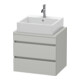Duravit Meuble sous-lavabo Com DuraStyle 60x47,8 cm, béton gris, 2 tiroirs-1