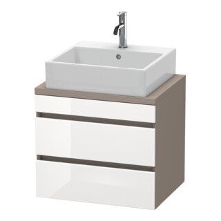 Duravit Meuble sous-lavabo Com DuraStyle 60x47,8 cm, blanc hg/b ma, avec 2 tiroirs
