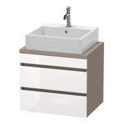 Duravit Meuble sous-lavabo Com DuraStyle 60x47,8 cm, blanc hg/b ma, avec 2 tiroirs