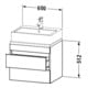 Duravit Meuble sous-lavabo Com DuraStyle 60x47,8 cm, blanc/mat, 2 tiroirs