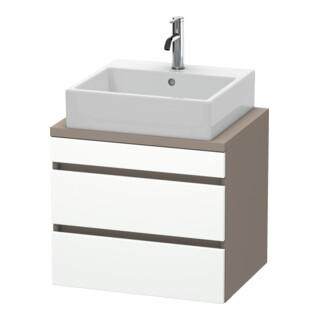 Duravit Meuble sous lavabo Com DuraStyle 60x47,8 cm, blanc mat/brillant, 2 tiroirs