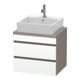 Duravit Meuble sous lavabo Com DuraStyle 60x47,8 cm, blanc mat/brillant, 2 tiroirs-1