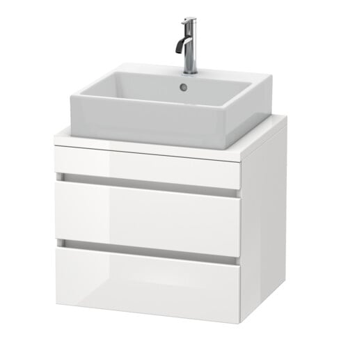 Duravit Meuble sous-lavabo Com DuraStyle 60x47,8 cm, blanc œuf/naturel, 2 tiroirs