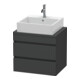 Duravit Meuble sous lavabo Com DuraStyle 60x47,8 cm, graphite mat, 2 tiroirs-1
