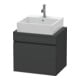 Duravit Meuble sous lavabo Com DuraStyle 60x47,8 cm, graphite mat, avec console, 1 tiroir-1