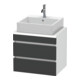 Duravit Meuble sous-lavabo Com DuraStyle 60x47,8 cm, gris m/we ma, f Kons, 2 tiroirs-1