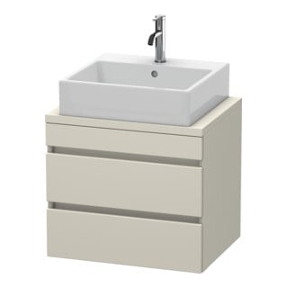 Duravit Meuble sous-lavabo Com DuraStyle 60x47,8 cm, taupe, avec console, 2 tiroirs