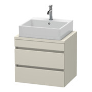 Duravit Meuble sous-lavabo Com DuraStyle 60x47,8 cm, taupe, avec console, 2 tiroirs