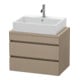 Duravit Meuble sous-lavabo Com DuraStyle 70x47,8 cm, blanc, 2 tiroirs, console f-1