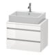 Duravit Meuble sous-lavabo Com DuraStyle 70x47,8 cm, blanc brillant, 2 tiroirs