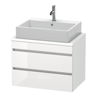 Duravit Meuble sous-lavabo Com DuraStyle 70x47,8 cm, blanc brillant/blanc mat, 2 tiroirs