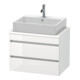Duravit Meuble sous-lavabo Com DuraStyle 70x47,8 cm, blanc brillant/blanc mat, 2 tiroirs-1