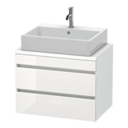 Duravit Meuble sous-lavabo Com DuraStyle 70x47,8 cm, blanc brillant/blanc mat, 2 tiroirs