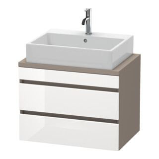 Duravit Meuble sous lavabo Com DuraStyle 70x47,8 cm, blanc hg/b ma, avec 2 tiroirs