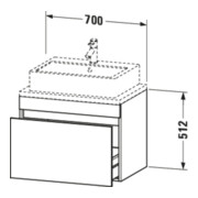 Duravit Meuble sous-lavabo Com DuraStyle 70x47,8 cm, blanc mat, 1 tiroir-4