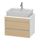 Duravit Meuble sous-lavabo Com DuraStyle 70x47,8 cm, blanc mat, 2 tiroirs-1