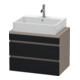 Duravit Meuble sous lavabo Com DuraStyle 70x47,8 cm, blanc mat, 2 tiroirs-1