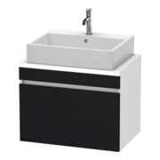 Duravit Meuble sous lavabo Com DuraStyle 70x47,8 cm, blanc œuf/blanc, 1 tiroir-1