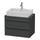 Duravit Meuble sous-lavabo Com DuraStyle 70x47,8 cm, graphite mat, 2 tiroirs-1
