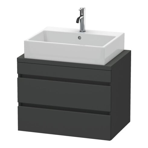 Duravit Meuble sous-lavabo Com DuraStyle 70x47,8 cm, graphite mat, 2 tiroirs
