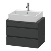 Duravit Meuble sous-lavabo Com DuraStyle 70x47,8 cm, graphite mat, 2 tiroirs