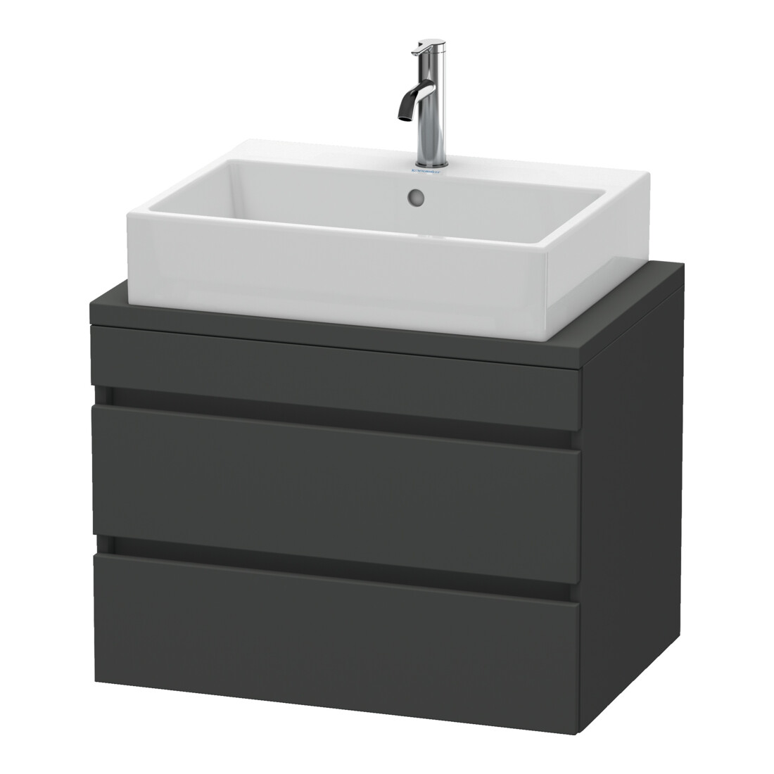 Duravit Meuble sous-lavabo Com DuraStyle 70x47,8 cm, graphite mat, 2 tiroirs