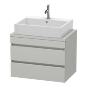 Duravit Meuble sous lavabo Com DuraStyle 70x47,8 cm, gris béton, 2 tiroirs-1