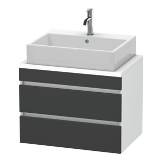 Duravit Meuble sous lavabo Com DuraStyle 70x47,8 cm, gris m/we ma, avec 2 tiroirs