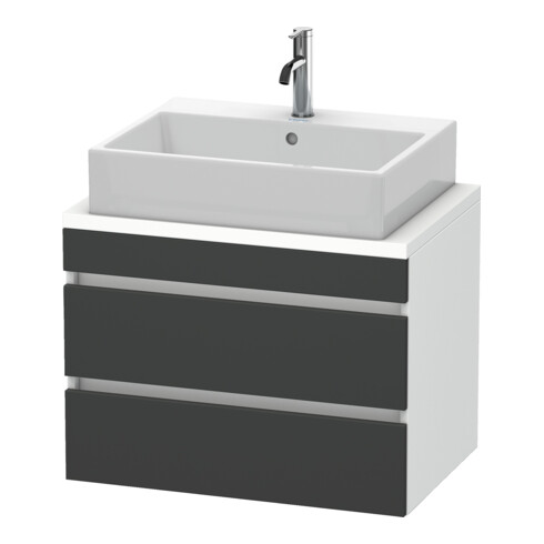 Duravit Meuble sous lavabo Com DuraStyle 70x47,8 cm, gris m/we ma, avec 2 tiroirs
