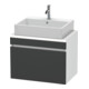Duravit Meuble sous lavabo Com DuraStyle 70x47,8 cm, gris m/we ma, f Kons, 1 tiroir-1