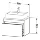 Duravit Meuble sous-lavabo Com DuraStyle 70x47,8 cm, N dk/we ma, avec console, 1 tiroir