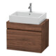 Duravit Meuble sous lavabo Com DuraStyle 70x47,8 cm, noyer foncé, pour console, 1 tiroir-1