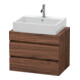 Duravit Meuble sous lavabo Com DuraStyle 70x47,8 cm, noyer foncé, pour console, 2 tiroirs-1
