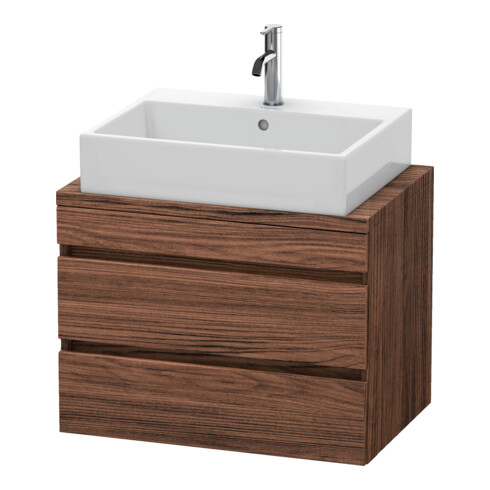 Duravit Meuble sous lavabo Com DuraStyle 70x47,8 cm, noyer foncé, pour console, 2 tiroirs