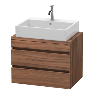 Duravit Meuble sous lavabo Com DuraStyle 70x47,8 cm, noyer naturel, pour console, 2 tiroirs