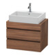 Duravit Meuble sous lavabo Com DuraStyle 70x47,8 cm, noyer naturel, pour console, 2 tiroirs-1