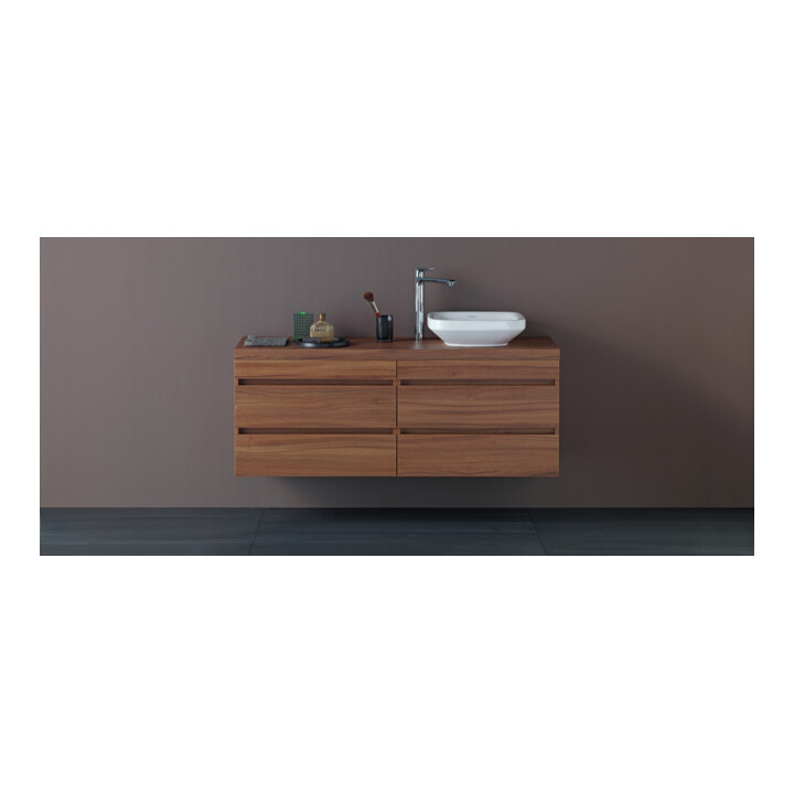Duravit Meuble sous lavabo Com DuraStyle 70x47,8 cm, noyer naturel, pour console, 2 tiroirs