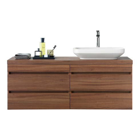 Duravit Meuble sous lavabo Com DuraStyle 70x47,8 cm, noyer naturel, pour console, 2 tiroirs
