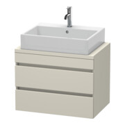 Duravit Meuble sous-lavabo Com DuraStyle 70x47,8 cm, taupe, avec console, 2 tiroirs-1