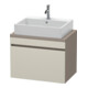 Duravit Meuble sous-lavabo Com DuraStyle 70x47,8 cm, taupe/bas mat, 1 tiroir-1